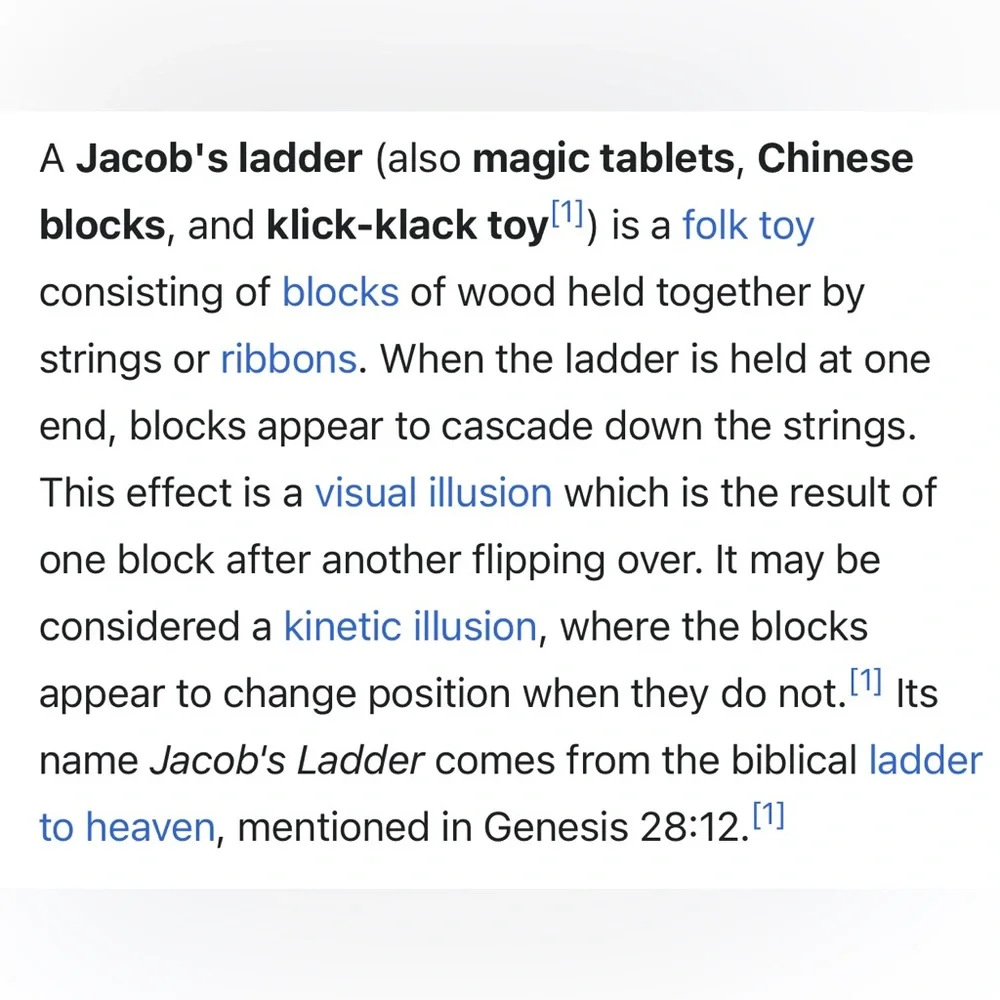 Vintage / Retro Handmade in Mexico Wooden Jacob’s Ladder Puzzle / Clacker Toy.
